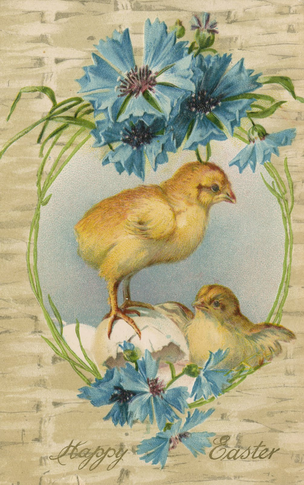 Images D&amp;#039;Autrefois: Poussins Et Joyeuses Paques, Images Anciennes serapportantà Joyeuses Paques Anglais 