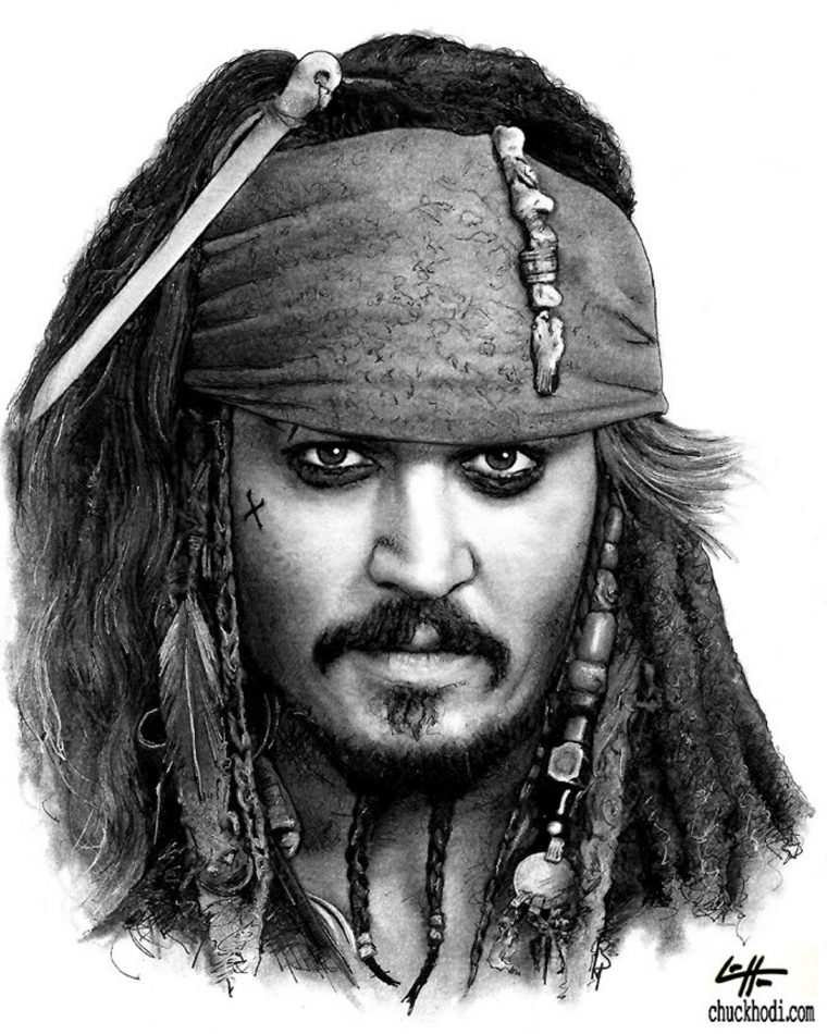 Imprimer 8X10 Captain Jack Sparrow Pirates Des Caraïbes  Etsy encequiconcerne Jack Sparrow Dessin