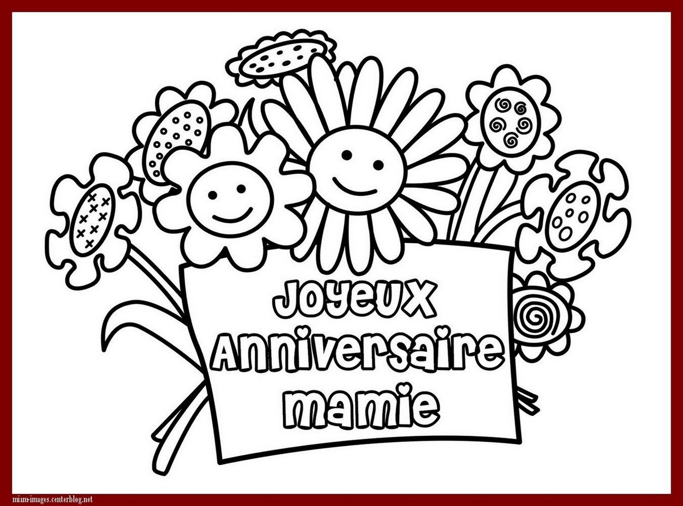 Imprimer Carte Anniversaire Mamie - Elevagequalitetouraine avec Je Veux Colorier 