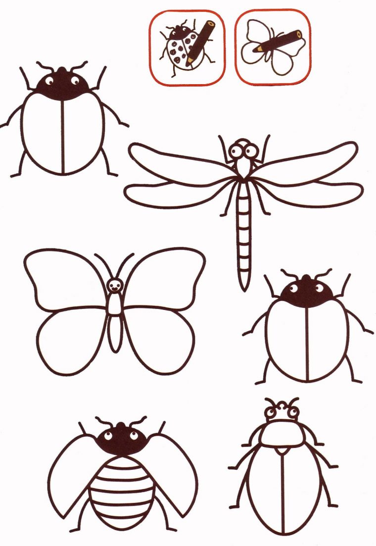 Insectos …  Coloriage Insectes, Motifs De Broderie, Dessin Insecte serapportantà Insecte Coloriage