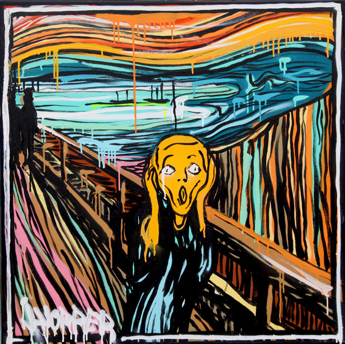 Jone Hopper - Le Cri (D'Après Edvard Munch) - Catawiki destiné Le Cri De L Ours