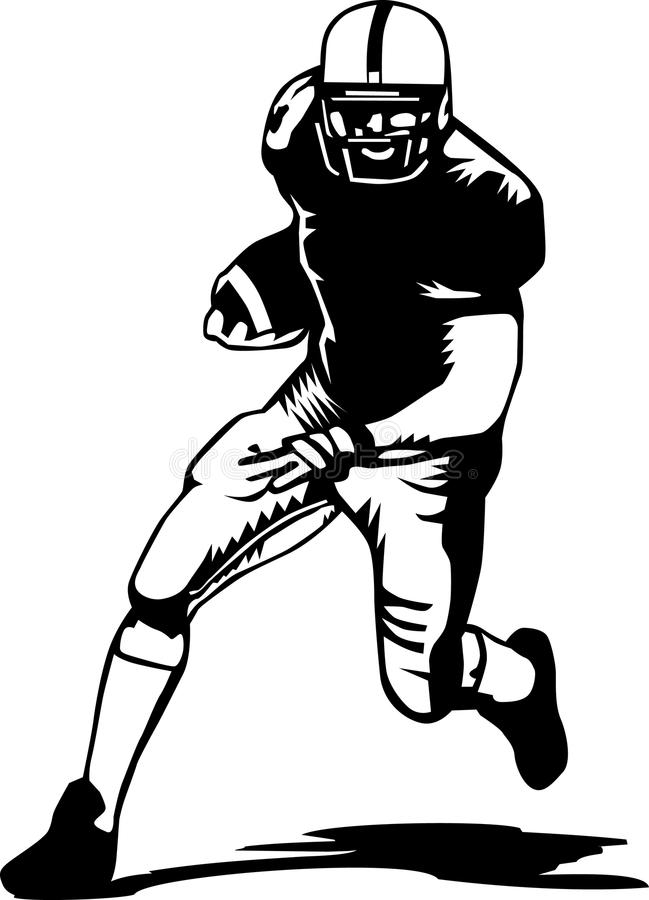 Joueur De Football Noir Et Blanc Photos Stock - Image: 15965593 encequiconcerne Dessin Football Americain 