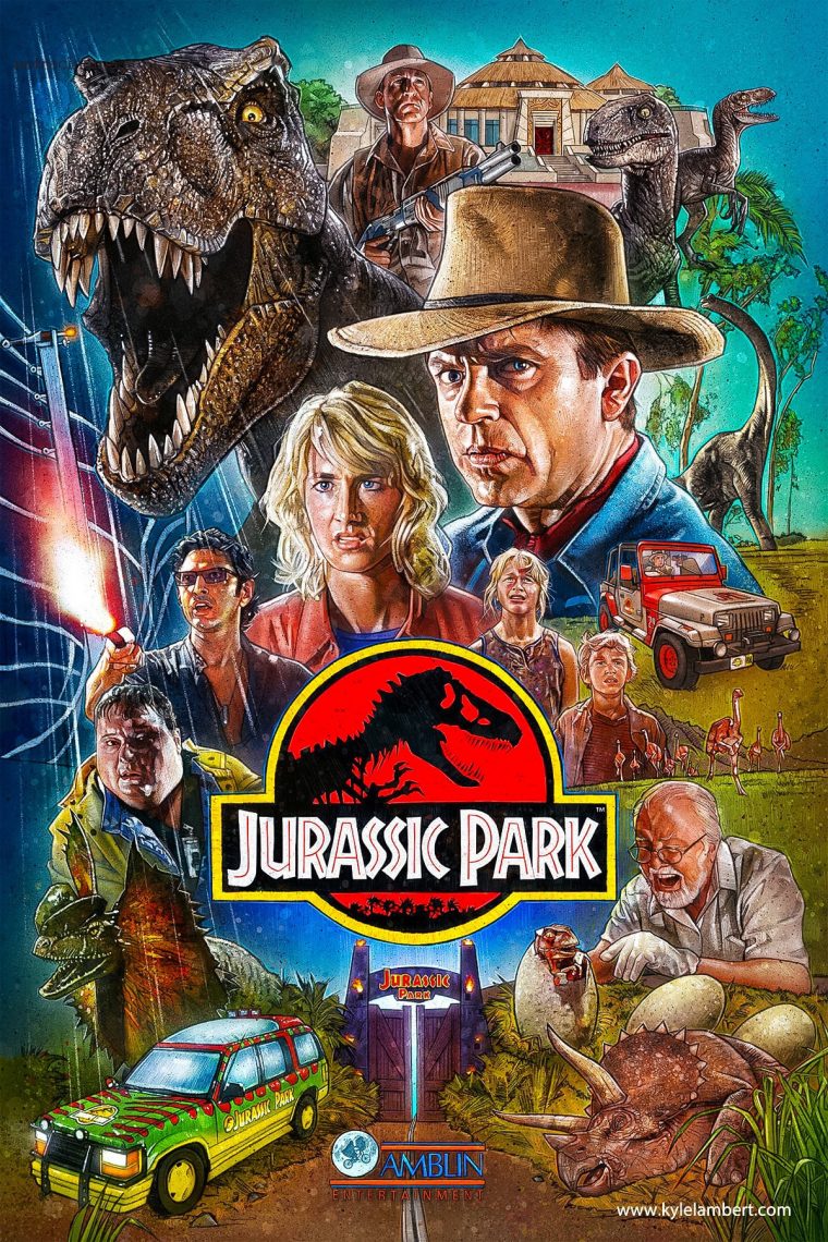 Jurassic Park serapportantà Affiche Jurassic Park