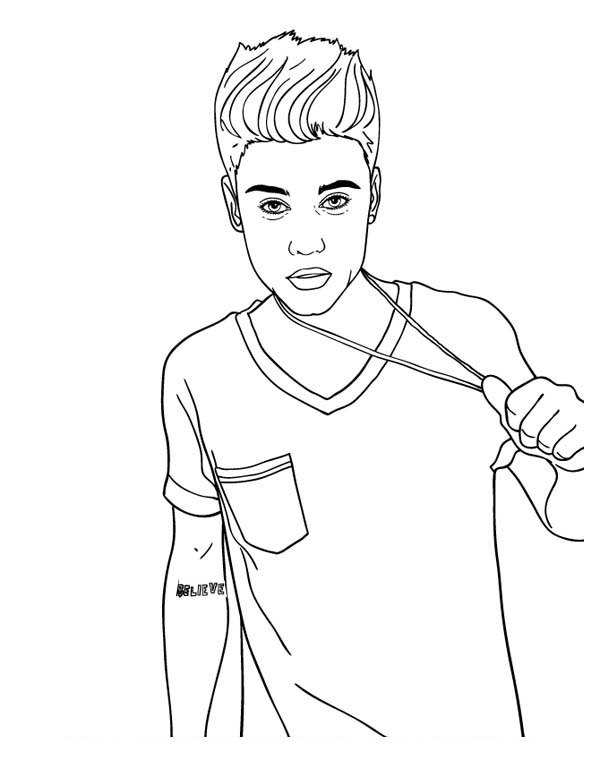 Justin Bieber: Justin Bieber Colouring Pages dedans Coloriage Justin Bieber 