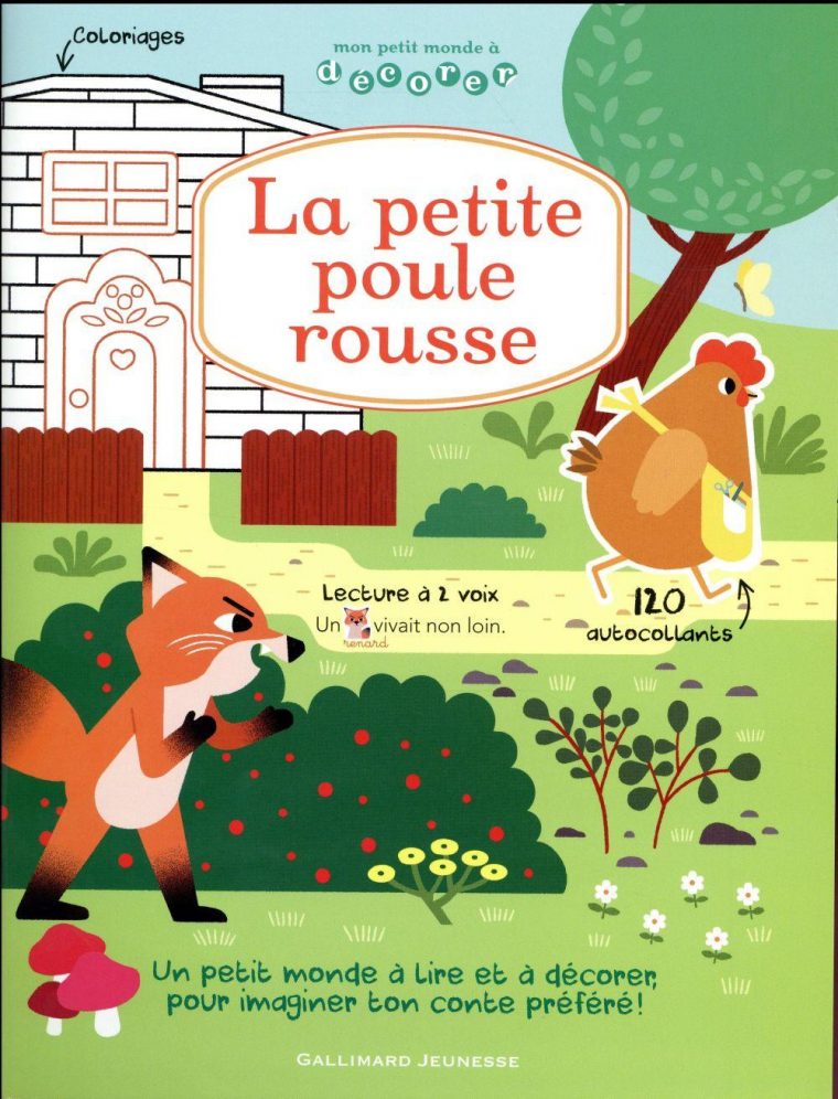 La Petite Poule Rousse De Collectifs Jeunesse, De Collectif – Livre à Coloriage La Petite Poule Rousse