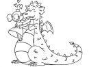 La Petite Princesse Embrasse Un Dragon Dans Le Nez. Illustration D serapportantà Dessin Dragon Enfant