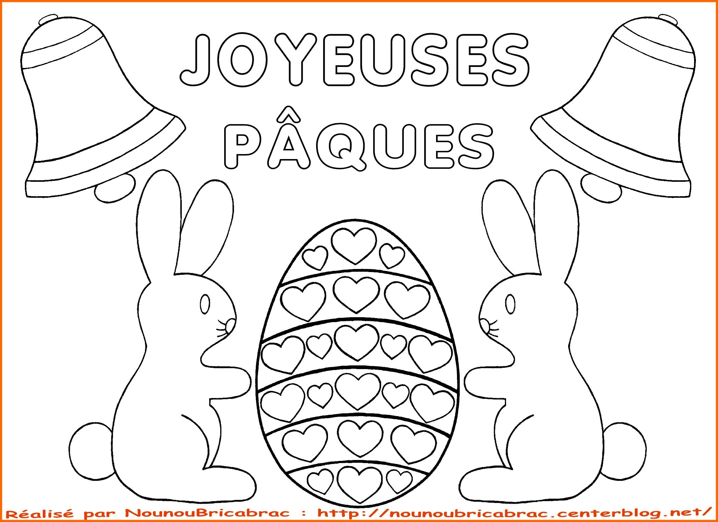 Lapins Et Oeuf Surprise *Joyeuses Pâques* À Colorier - Dessin Oeufs destiné Lapin A Imprimer Pour Paques 