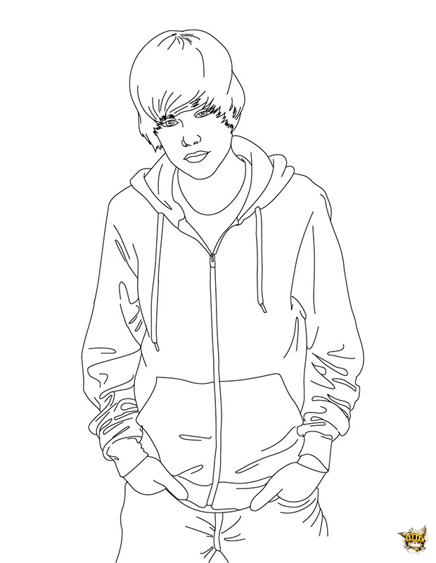 Le Beau Justin Est Un Coloriage De Justin Bieber destiné Coloriage Justin Bieber 