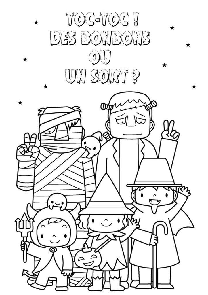 Le Blog De Nounoucoindespetits  Coloriage Haloween, Coloriage À avec Images D Halloween À Colorier 