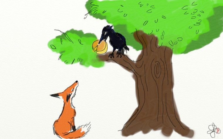 Le Corbeau Et Le Renard ~ En Argot Par Pierre Perret – Pierre Ferru encequiconcerne Comment Dessiner Un Corbeau