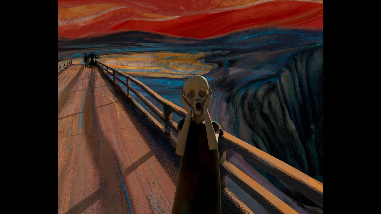 Le Cri D&amp;#039;Edward Munch En Animation 3D - à Le Cri De L Ours 