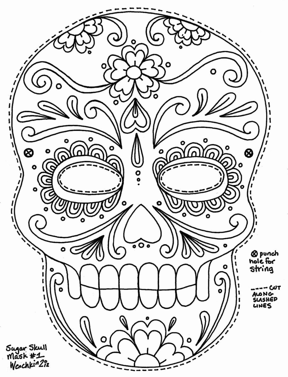 Le Jour Des Morts Dessin Livre Beau Masque Visage Personnage Imprimable concernant Tete A Colorier