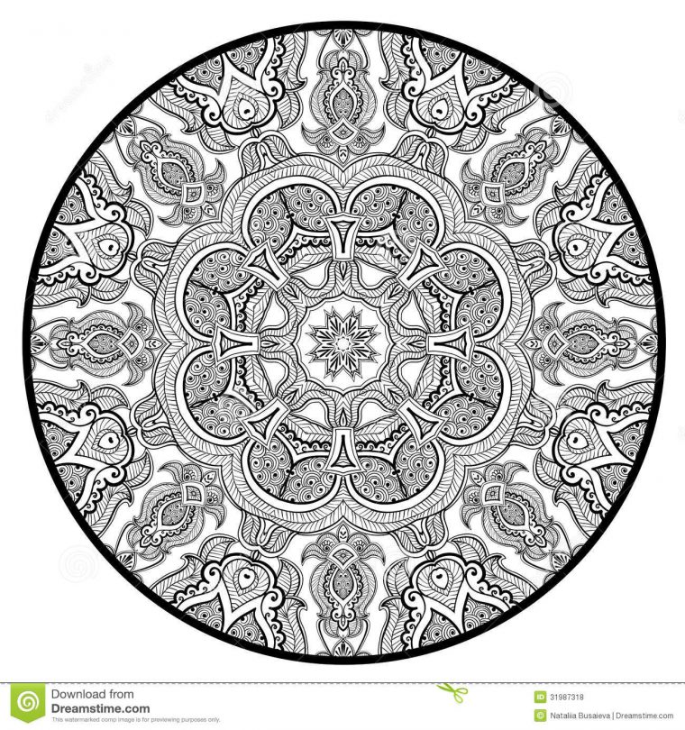 Le Modèle Rond Ornemental De Dentelle Aiment Le Mandala Photos Libres serapportantà Modele Mandala