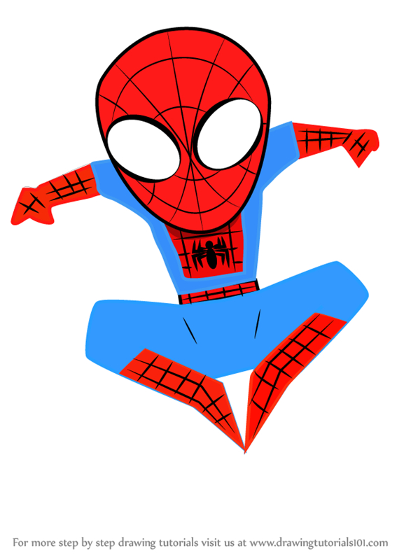 Learn How To Draw Kawaii Spiderman (Kawaii Characters) Step By Step avec Dessin Spiderman