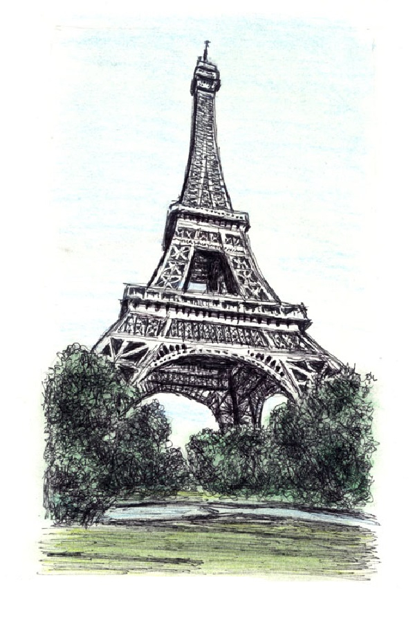 Learn To Draw A Cool &amp;amp; Easy Eiffel Tower Drawing Sketch In Few Steps. dedans Tour Eiffel Dessin Simple 