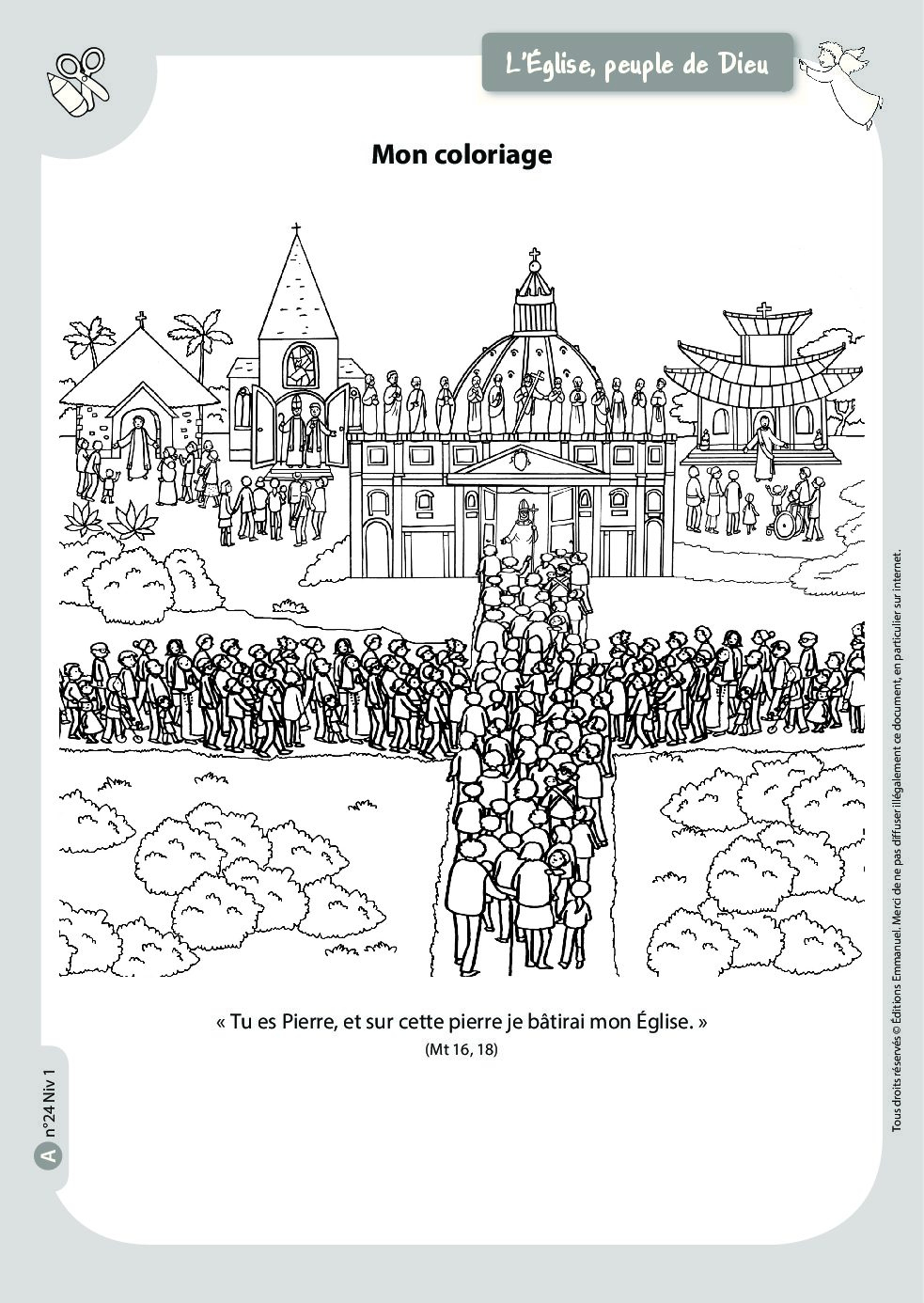 L&amp;#039;Église, Peuple De Dieu - Catéchisme Emmanuel serapportantà Coloriage Eglise 