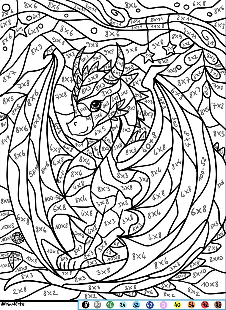 Licorne Coloriage Magique  Coloriage Magique destiné Coloriage Codé Princesse