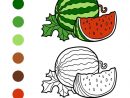 Livre De Coloriage, Melon D'Eau — Image Vectorielle Ksenya_Savva avec Coloriage Melon