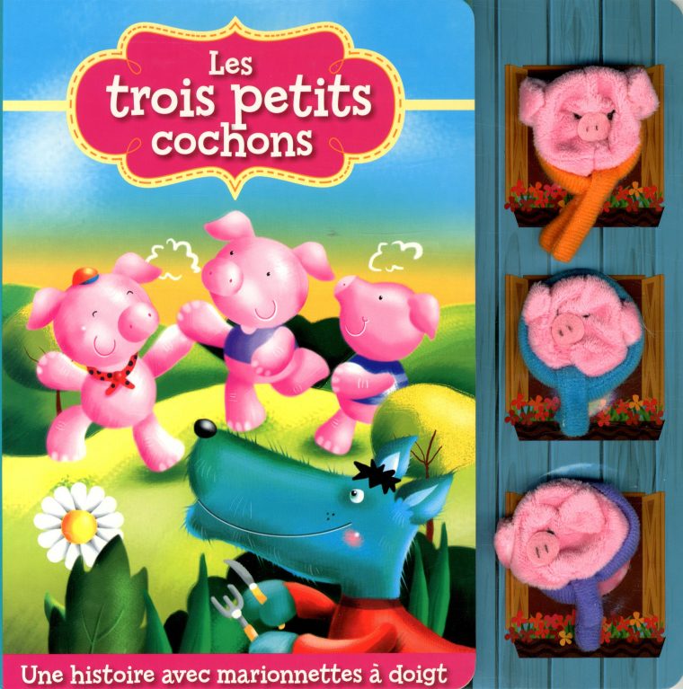 Livre Les Trois Petits Cochons – Une Histoire Avec Des Marionnettes À concernant Histoire Des Trois Petit Cochons