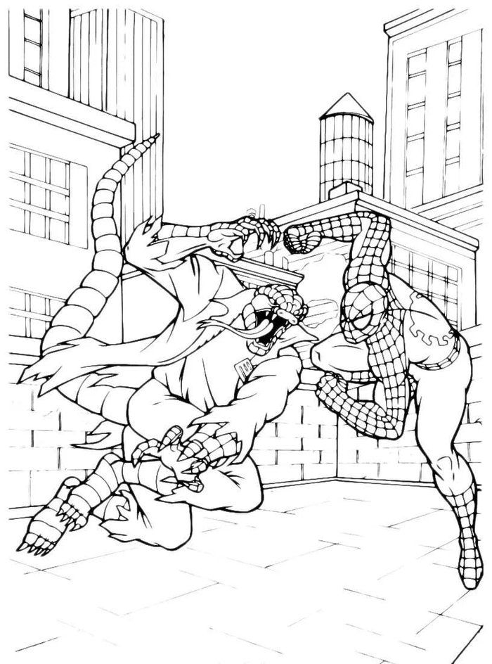 Lizard Spiderman Coloring Pages  Spiderman Coloring, Lego Coloring à Coloriage Lego Spiderman 