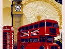 London England Vintage Retro Travel Screen Print Poster  Etsy  Retro pour Photos Angleterre Gratuites Imprimer