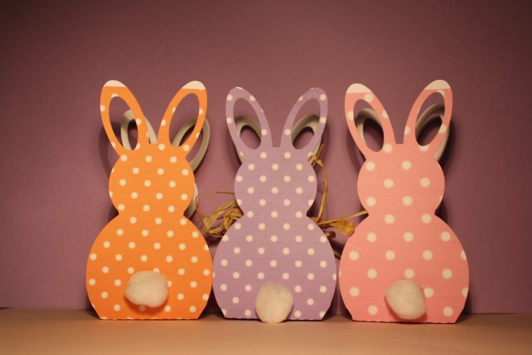 Lot De 3 Boîtes "Lapin" En Papier Motif Pois Pour Pâques : Papeterie à Comment Dessiner Un Lapin De Paques