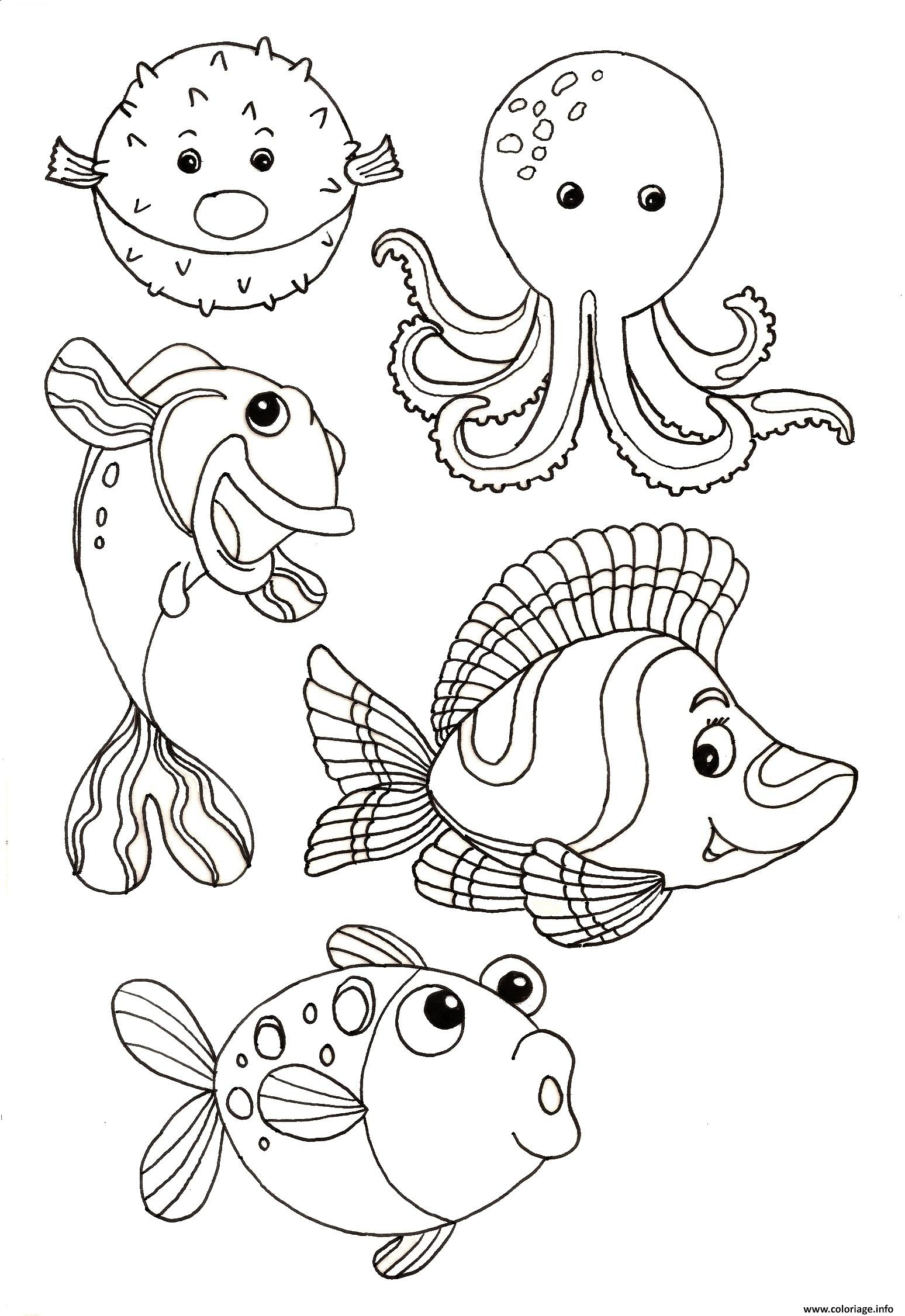 Luxe Coloriage A Imprimer Animaux De La Mer - Mademoiselleosaki encequiconcerne Coloriage Sur La Mer À Imprimer 