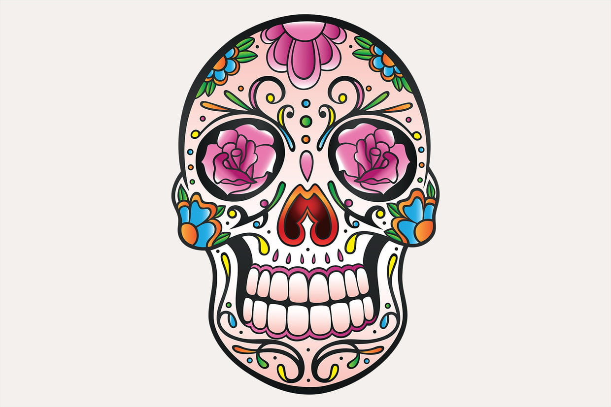 Magnifique Coloriage Tete De Mort Mexicaine A Imprimer 37 Pour pour Coloriage Tete De Mort Mexicaine 