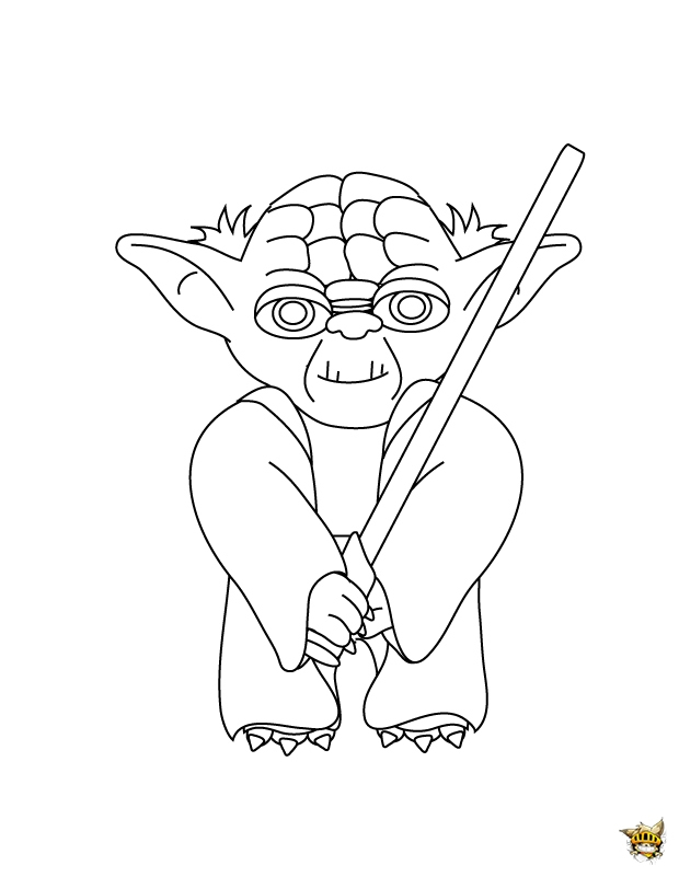 Maitre Yoda Est Un Coloriage De Star Wars tout Dessins De Star Wars