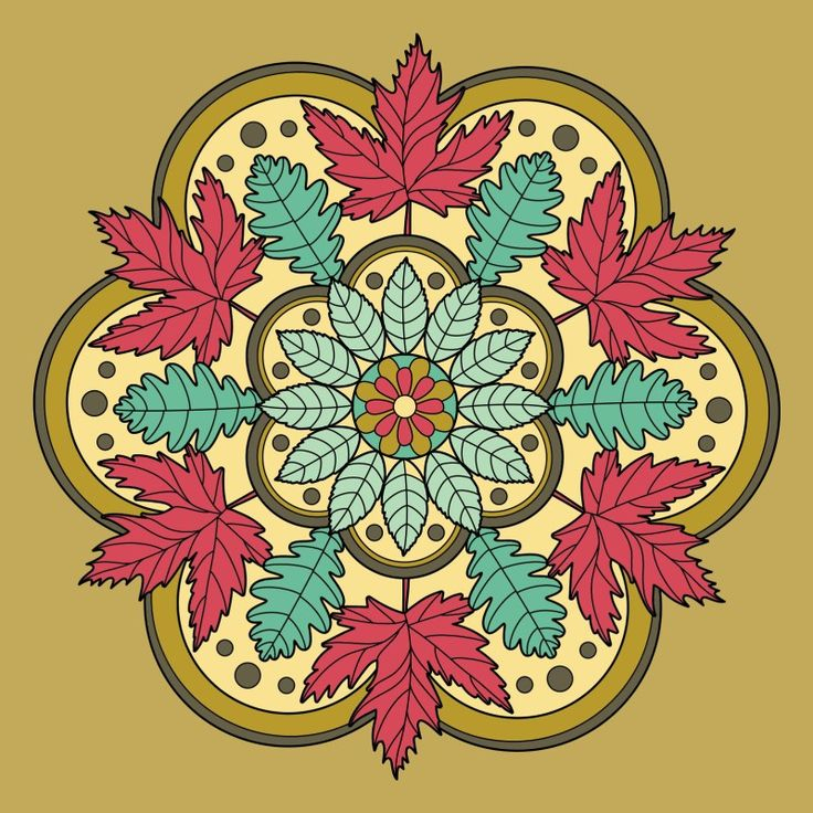 Mandala Automne  Mandalas Arte, Mandalas, Arte intérieur Mandala Automne 