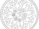 Mandala Avec Symboles De Paix - Mandalas - Coloriages Difficiles Pour concernant Coloriages Mandalas