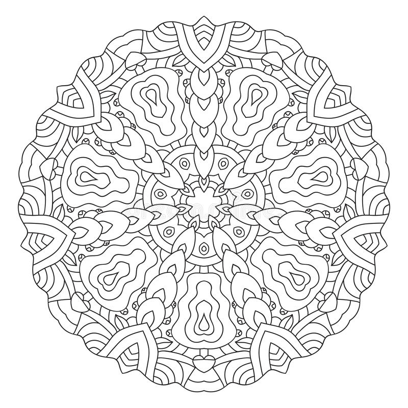 Mandala Circulaire Symétrique De Modèle Illustration De Vecteur serapportantà Modele Mandala 