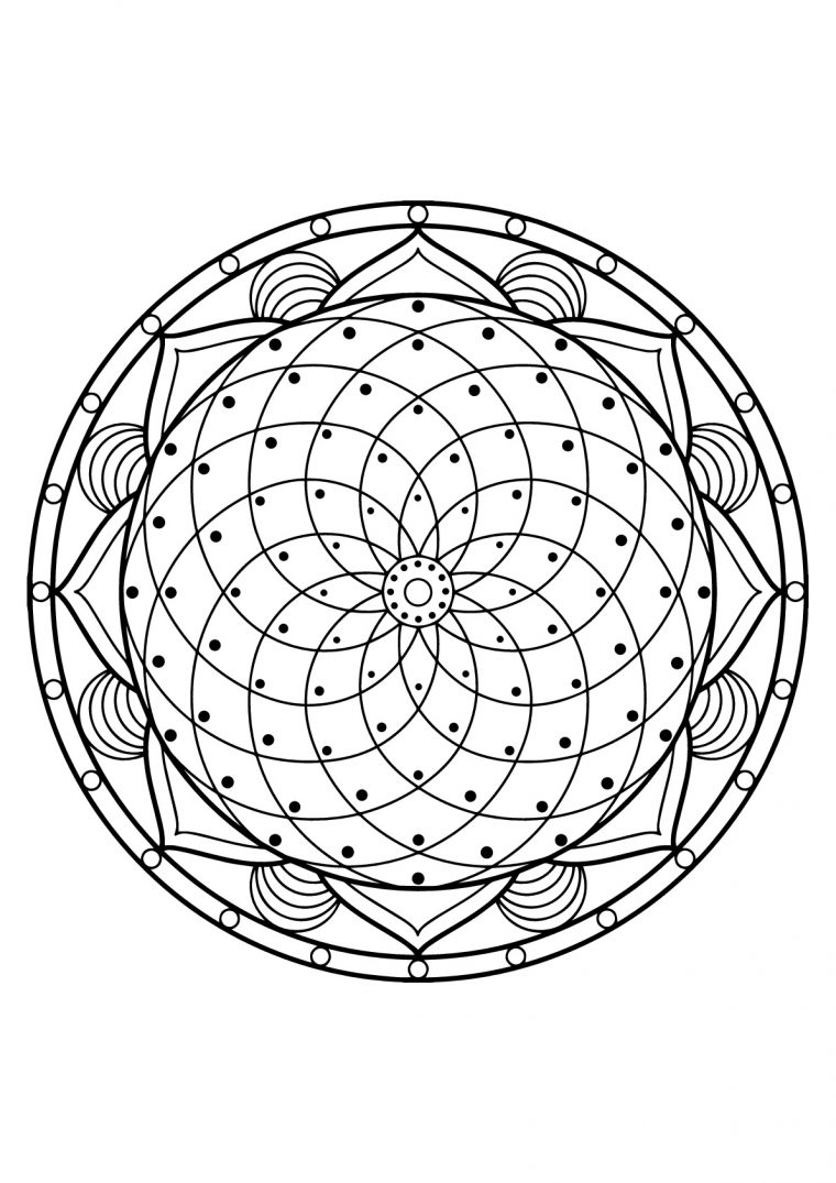 Mandala Complexe Livre Gratuit 20 – Coloriage Mandalas – Coloriages encequiconcerne Mandalas À Colorier Gratuit