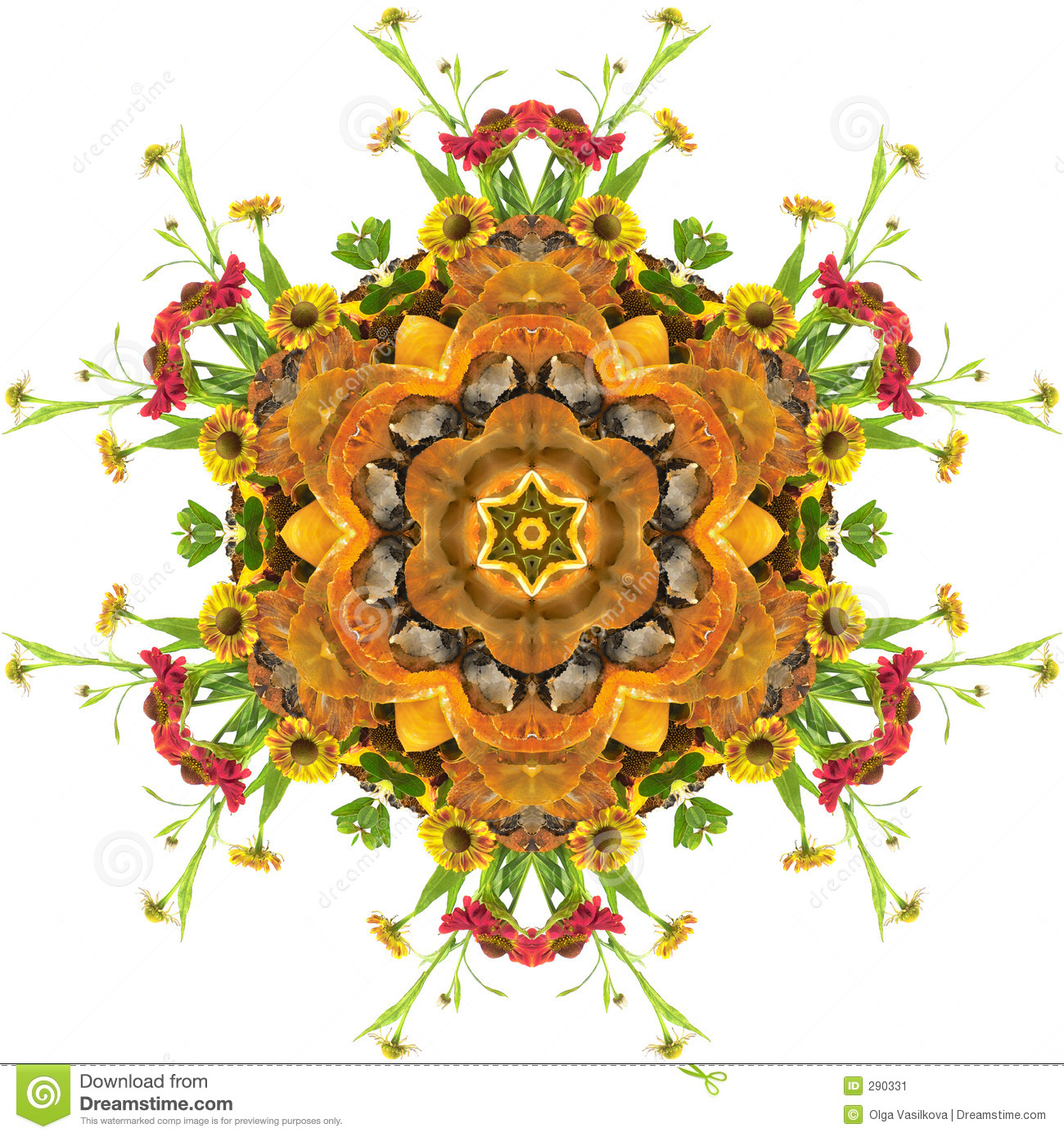 Mandala D'Automne Illustration Stock. Illustration Du Kaléïdoscopique à Mandala Automne