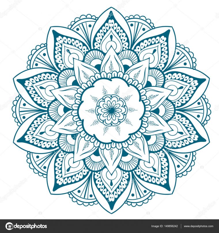 Mandala. Élément Décoratif Ethnique. Arrière-Plan À Main. Islam tout Modele Mandala