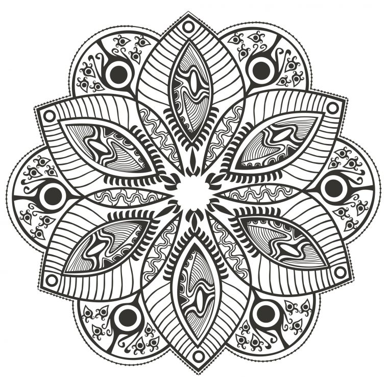 Mandala Fleur Coloriage A Imprimer Mandala – Coloriage Tigre Mandala pour Mandalas A Colorier