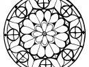 Mandala Inspiré De La Rosace Sud De La Cathédrale D'Evreux - Version 11 pour Dessin Mosaique A Imprimer