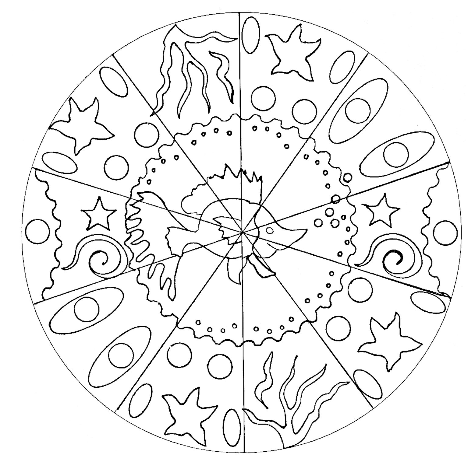 Mandala Poisson - Coloriage Mandalas - Coloriages Pour Enfants intérieur Coloriages Mandalas 