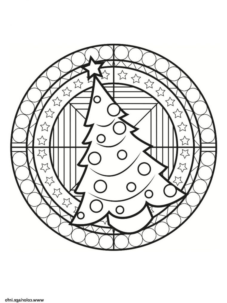 Mandala Sapin De Noel Impressionnant Collection Coloriage Mandala Noel serapportantà Mandala De Noël