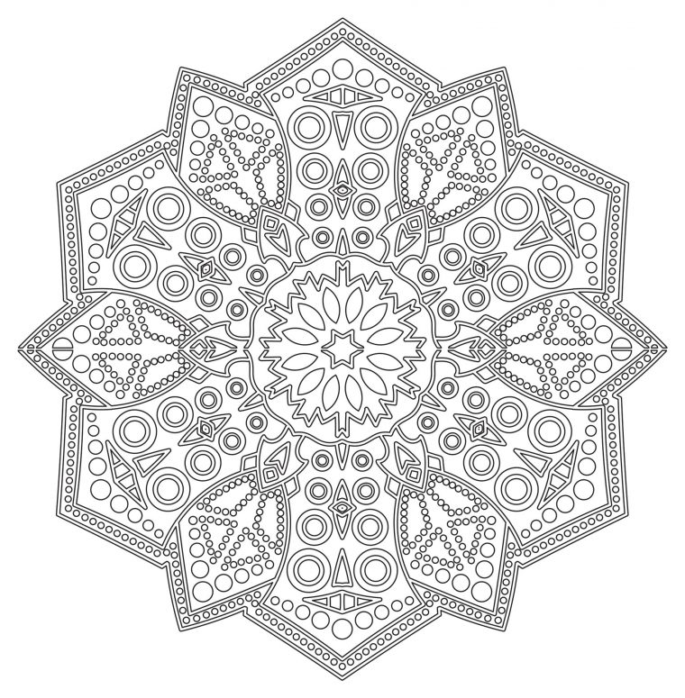 Mandala Zen Antistress 6 – Mandalas – Coloriages Difficiles Pour Adultes dedans Coloriage Mandala