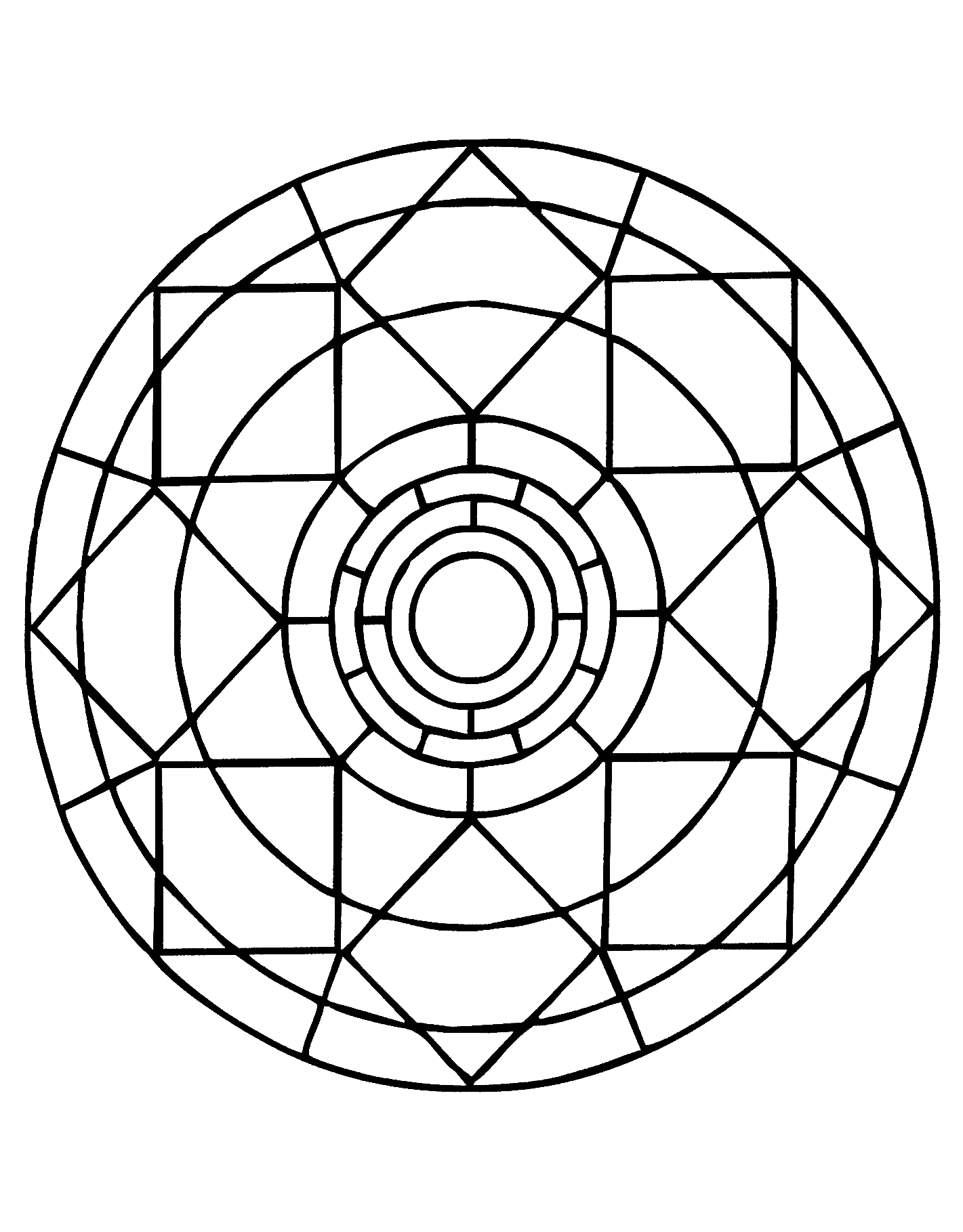 Mandalas A Imprimer Gratuit 20 - Mandalas Avec Motifs Géométriques serapportantà Coloriage À Imprimer Mandala Gratuit 