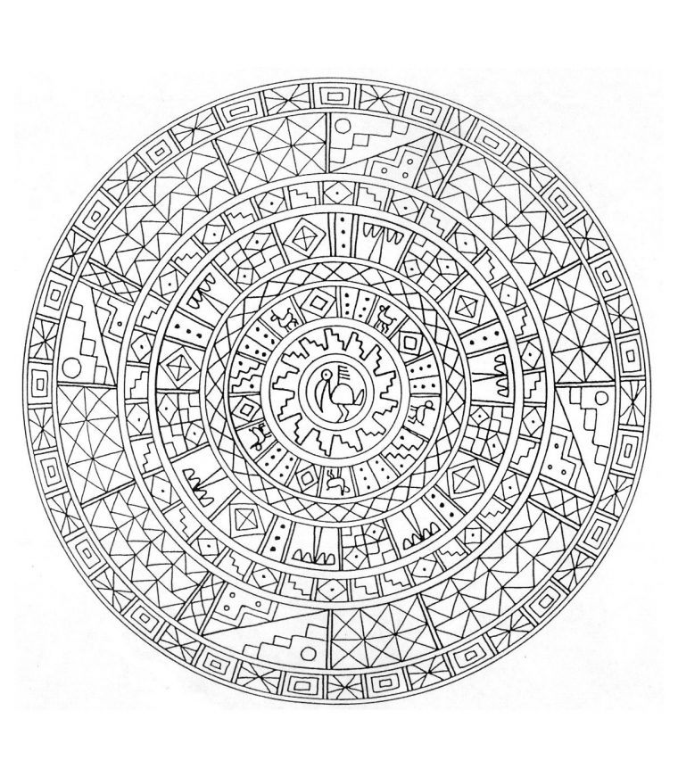 Mandalas – Coloriages Difficiles Pour Adultes : Coloriage-Mandala à Mandala A Imprimer Difficile