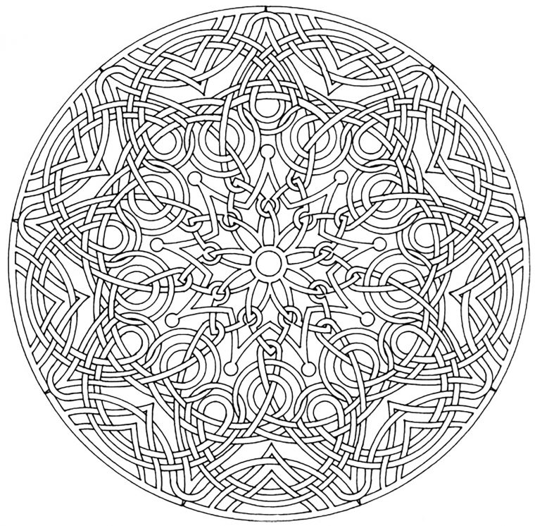 Mandalas – Coloriages Difficiles Pour Adultes : Mandala-A-Colorier-Royal destiné Coloriage Mandala