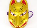 Masque De Renard Japonais Traditionnel, Kitsune, Doré à Masque De Zorro À Imprimer