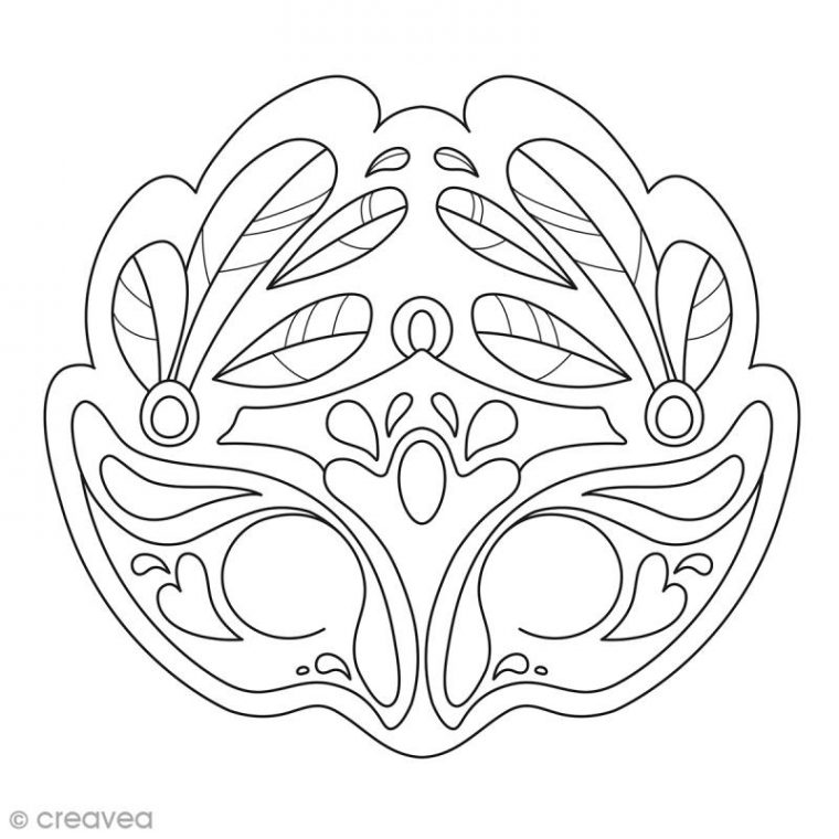 Masques À Colorier Et Découper – Carnaval De Venise – 24 Pages – Masque concernant Masque Carnaval A Colorier