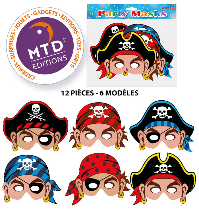 Masques De Pirates En Carton à Masque Pirate Fille A Imprimer 