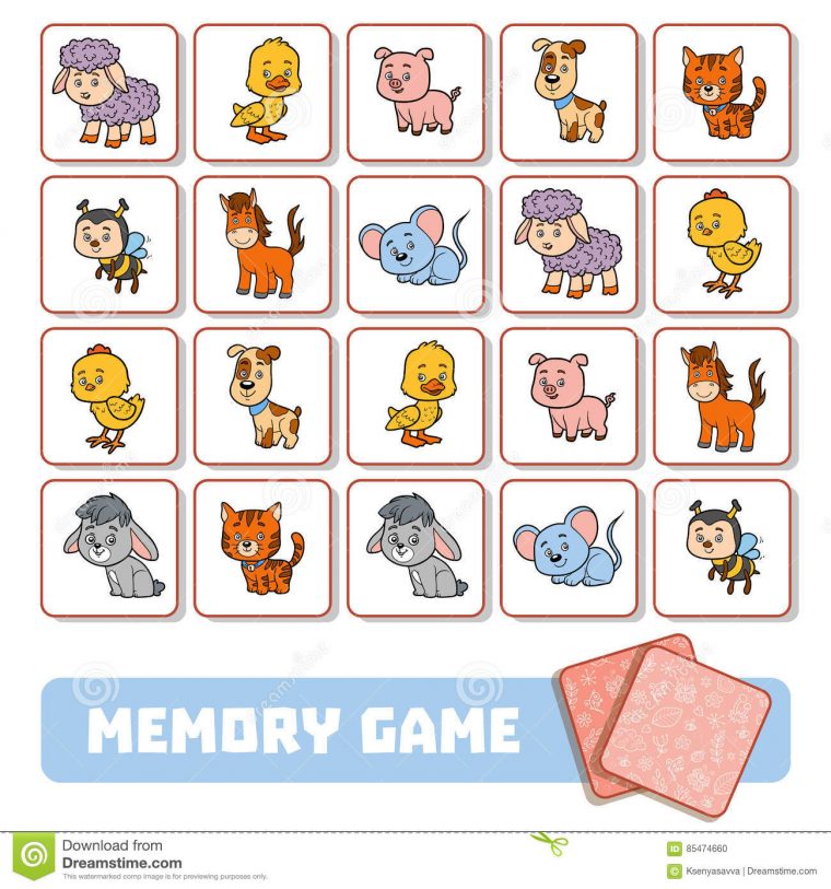 Memory Animaux À Imprimer – Ti Bank encequiconcerne Ti Jeux De Fille