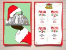 Menu De Noël Avec Le Père Noël  Vecteur Gratuite serapportantà Carte De Menu Noel A Imprimer Gratuit