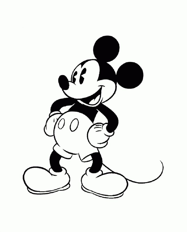 Mickey Dans Son Style Initial Créé – Coloriage Mickey – Coloriages Pour concernant Dessin En Noir Et Blanc A Imprimer