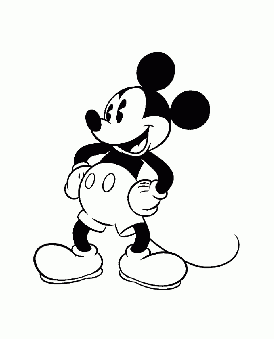 Mickey Dans Son Style Initial Créé - Coloriage Mickey - Coloriages Pour concernant Dessin En Noir Et Blanc A Imprimer 